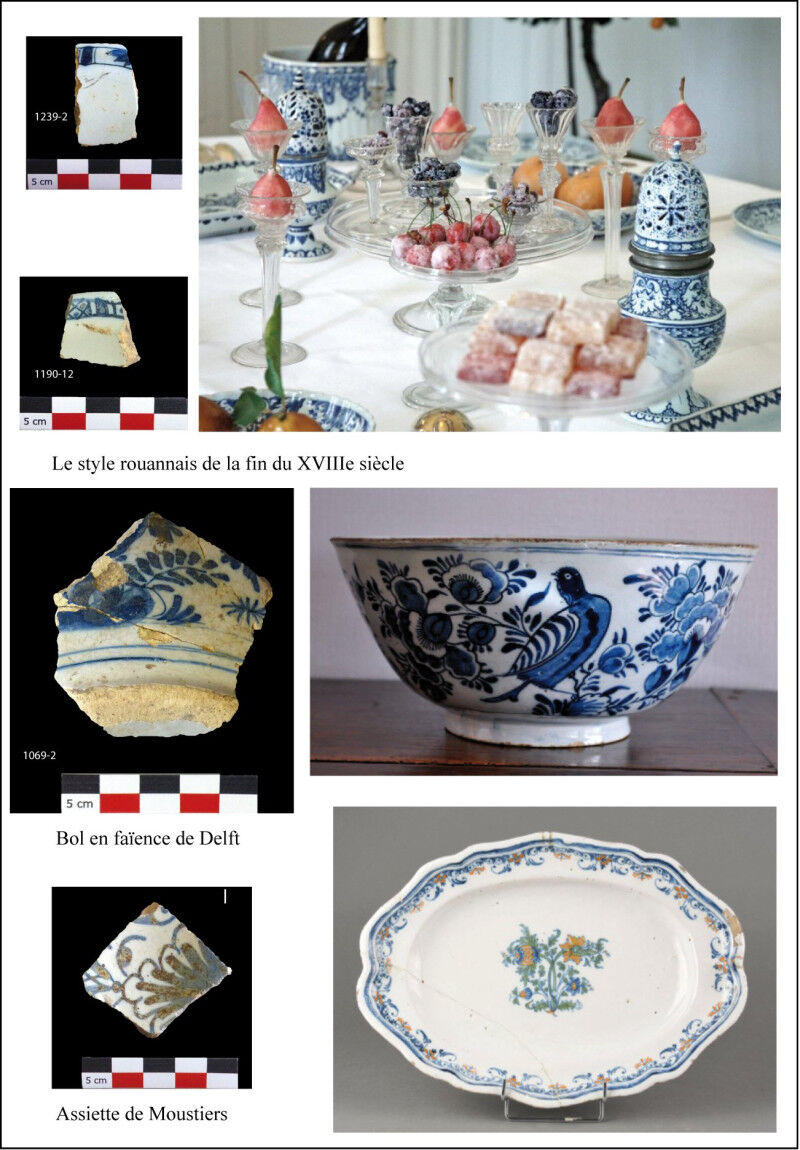 Histoire & Archéologie - Science des matériaux - Fragments de céramique en porcelaine et faïence. © élisa Bailly, Nathalie Sellier-Ségard, Inrap Histoire & Archéologie - Science des matériaux